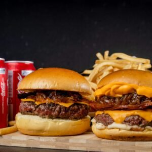 Hamburguesas dobles con queso